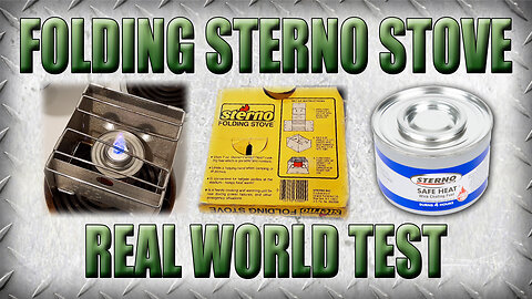 Testing a Sterno Chafer Folding Stove For Emergency Cooking