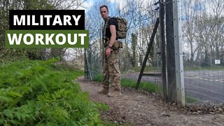 7 Mile Run in military kit carrying 25lbs and Cool Down | Marathon Prep S1 Ep7