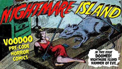 The outrageous VOODOO 15 Pre-Code HORROR Comic Book featuring the GIANT RATS of Nightmare Island