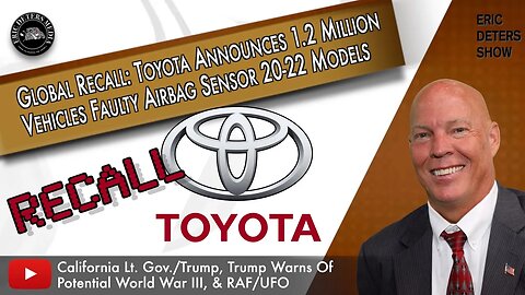 Global Recall: Toyota Announces 1.2 Million Vehicles Faulty Airbag Sensor 20-22 Models