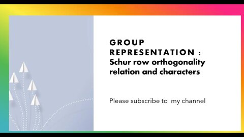 Schur row orthogonality relation and characters
