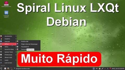 Spiral Linux LXQt. Uma Seleção de Spins do Debian. Distro Muito leve e Super Estável.