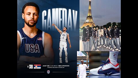 USA Men's Basketball Arrive in Paris Practice Snoop Carries Torch Peyton Manning Lebron Flag Bearer