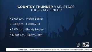 Country Thunder music festival starts Thursday