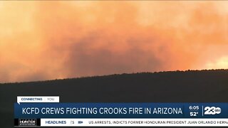 Kern County Fire Department crews help battle Crooks Fire in Arizona