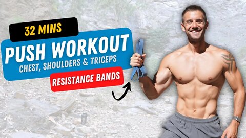 EXTREME PUSH (Chest, Shoulders & Triceps) | Build Muscle with Resistance Bands | 32 Minutes