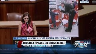 Congresswoman McSally goes sleeveless to protest dress code