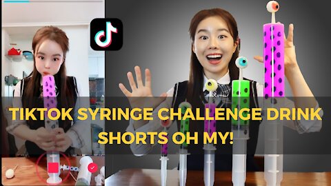 Look How I Did This Tiktok Syringe Challenge Drink #Shorts Oh My!
