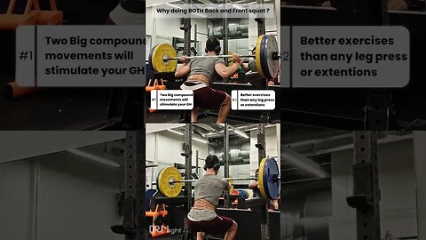 Both Front and Back Squat in LEG DAY ? #legday #frontsquat #shorts