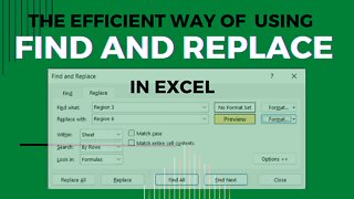 HOW TO QUICKLY FIND AND REPLACE DATA IN EXCEL