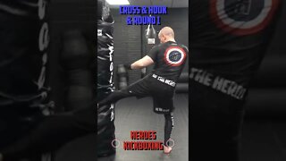 Heroes Training Center | Kickboxing & MMA "How To Double Up" Cross & Hook & Round 1 | #Shorts