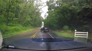 Driving in Flooding Rain