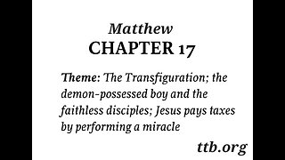 Matthew Chapter 17 (Bible Study)