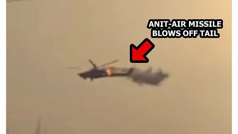 🔴 Ukraine War - Russian MI-28 Havoc Helicopter Downed After Ukrainian MANPADS Hit Blows Off Tail