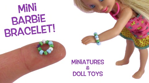 How to make a miniature beaded bracelet for Barbie dolls
