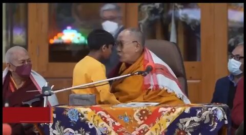 🚨 The Dalai Lama tells young Indian Boy to suck on his tongue.
