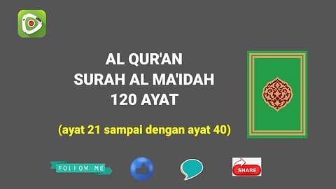 READ AL QURAN SURAH AL MA'IDAH VERSE 21 TO VERSE 40