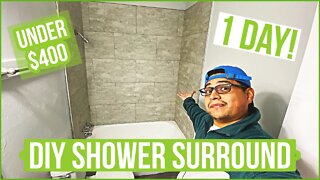 DIY Shower Surround In 1 Day | Avoid MY Mistake! | Dumawall Tile Review and Installation