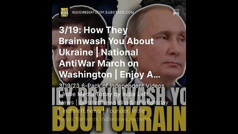 3/19: How They Brainwash You About Ukraine | National AntiWar March on Washington