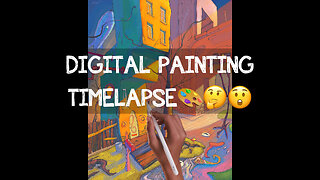 Painting timelapse 🎨🌳🏘️🎹🎼🌱🥁