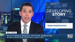 Off-duty police officer arrested on suspicion of DUI after crash