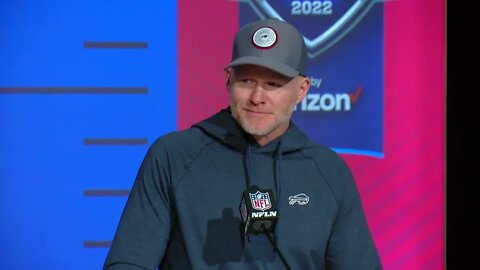 Buffalo Bills head coach Sean McDermott speaks as 2022 NFL Combine begins in Indianapolis