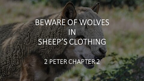 2Peter 2 | BEWARE OF WOLVES IN SHEEP'S CLOTHING | 11/26/2023