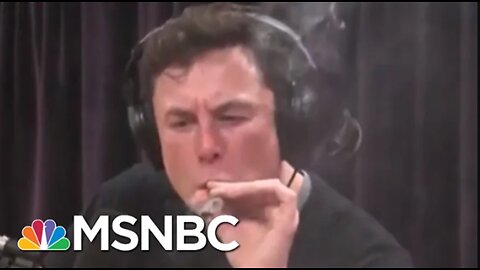 Tesla CEO Elon Musk Smokes Weed During Joe Rogan Podcast Interview | Velshi & Ruhle | MSNBC