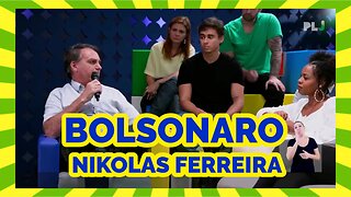 BOLSONARO E NIKOLAS FERREIRA REUNIDOS COM JOVENS DO PL.