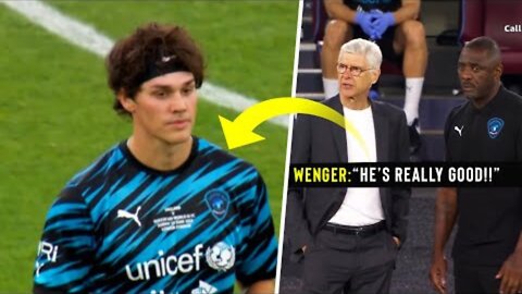 Youtube downloader thumbnail Noah Beck Impresses Arsene Wenger in England XI vs World XI