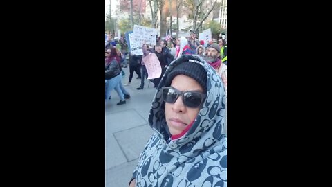 Me marching against the vaccine mandate in NYC November 3 2021 Redpillrevolution