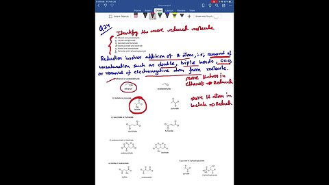 Oxidation issues. Examine the pairs of molecules and identify the more-reduced molecule in each pai