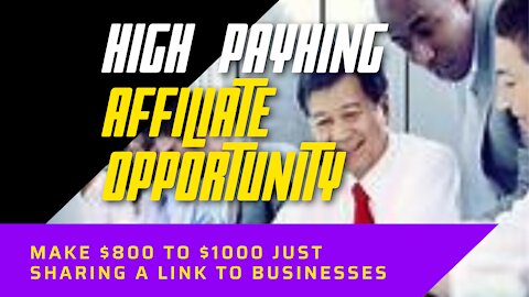 High Paying Affiliate Opportunity/Make Money Online