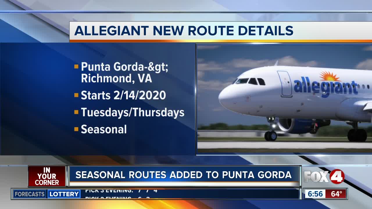 New flights to Virginia to be added out of Punta Gorda
