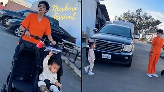 Erica Mena Walks With The Kids On Set During Mommy Duty! 🎬