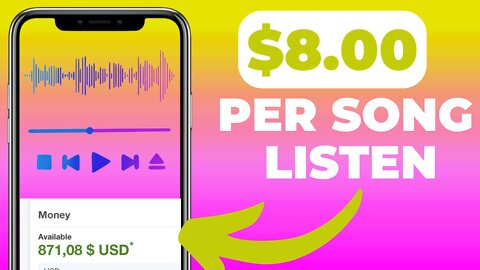 (NEWW RELEASE) Earn $8+ for Every Single Song You Listen?!! Make Money Online 2022