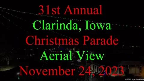 Clarinda, Iowa Christmas Parade 2023 | Aerial Footage