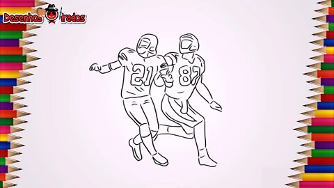 Como Desenhar Jogadores de Futebol Americano | How to Draw | Desenhos Irados Nº 21 | 2021
