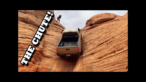 The Chute! Toyota Tacoma .... The scariest trail feature I've ever done!