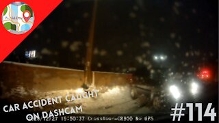 Driver Speeds Just After Snow Storm And Instant Karma Takes Him Out - Dashcam Clip Of The Day #114