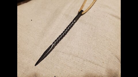 Hand forged Christmas gift. iron icicle