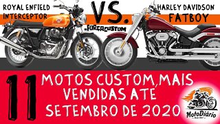 11 motos Custom mais vendidas até Setembro de 2020