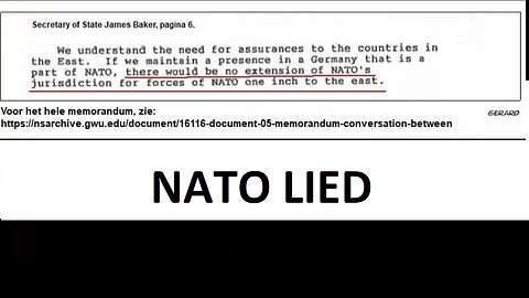 Feb 9, 1990 USA Guaranteed “No Extension of NATO Jurisdiction to the East“ - Former Ukraine Update 1.4.2023