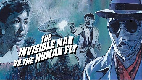 INVISIBLE MAN VS THE HUMAN FLY 1957 Japanese Sci-Fi Horror based on HG Wells' Invisible Man