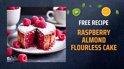 Free Raspberry Almond Flourless Cake Recipe 🍰🍇✨Free Ebooks +Healing Frequency🎵
