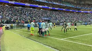 Palmeiras 1x1 Flamengo - Gol de empate do Palmeiras visto de dentro do campo