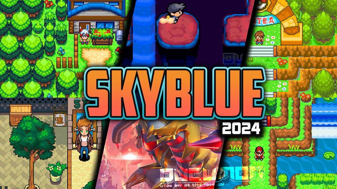 Pokemon Sky Blue 2024 - GBA ROM Hack, you can visit to 25 forgotten Pokemon  worlds in a game.