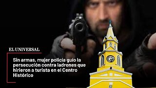 Sin armas, mujer policía guío la persecución contra ladrones