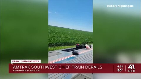 First responders at train derailment