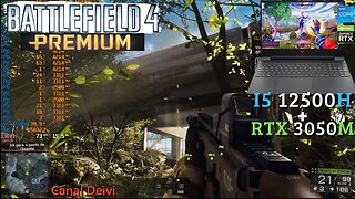 Battlefield 4 i5 12500H + RTX 3050M + 32GB RAM DDR4 3200MHz HP Victus 15